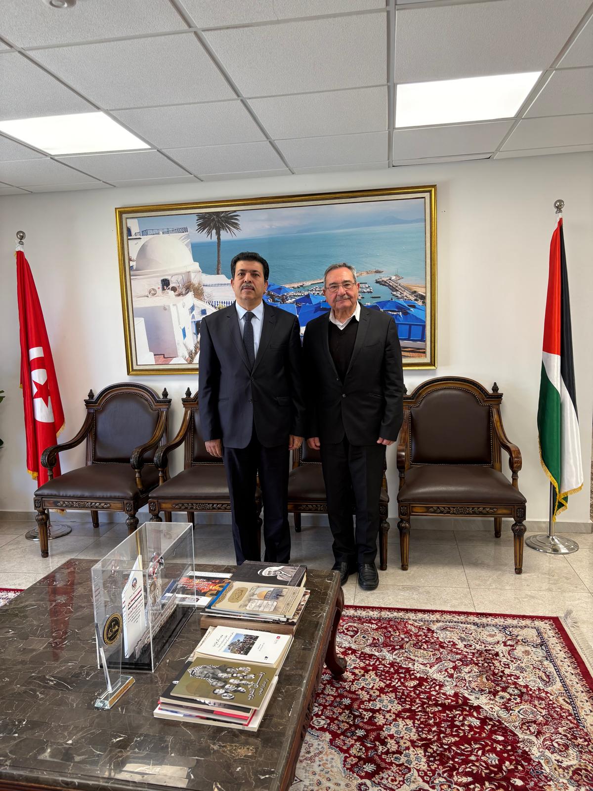 رمزي رباح يلتقي السفير التونسي في فلسطين